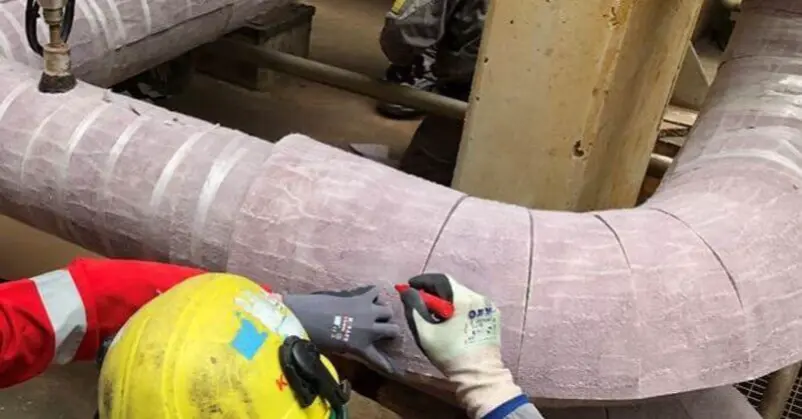 Pyrogel Hot Insulation on Pipe