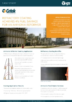 Refractory Coating For Ammonia Reformer