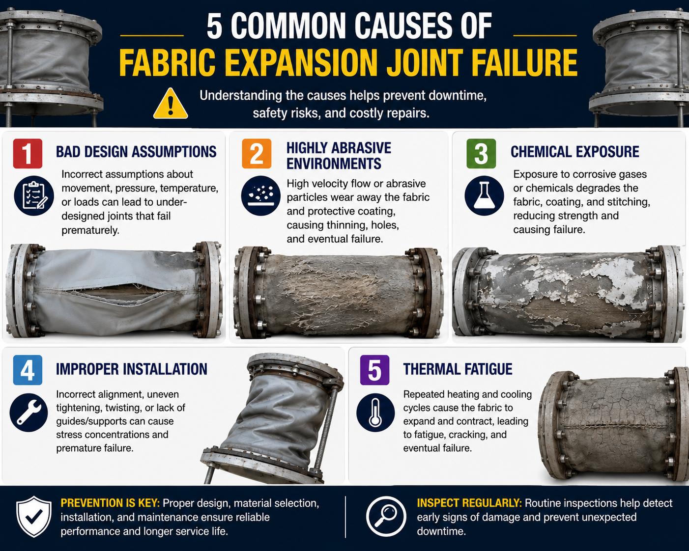 5 Common Causes of Fabric Expansion Joint Failure